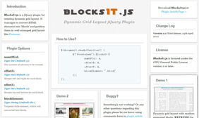 国外jQuery动态瀑布流布局
