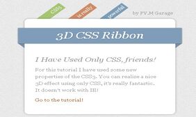 纯CSS3实现的3D丝带效果