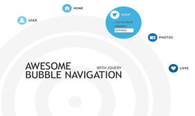 jquery圆形气泡导航特效