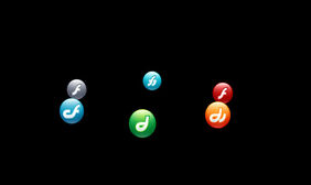 jquery多个图标组成3D旋转效果