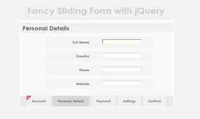 jQuery滑动表单验证效果