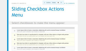 jQuery滑动复选框操作菜单