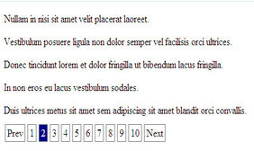 jQuery前端分页显示特效