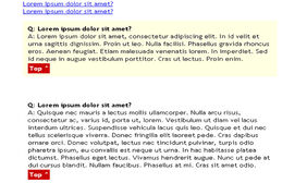 jQuery滑移链接FAQ问答效果