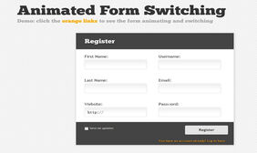 jQuery表单动画切换效果