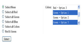 jquery按关键词多选列表框选项