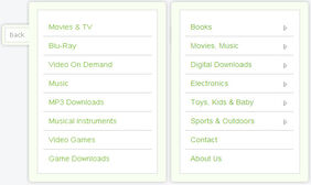 jquery两级菜单带返回按钮