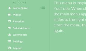 YouTube左侧菜单效果