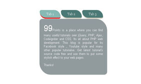 jQuery叶子Tab选项卡