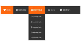 jQuery扁平垂直下拉菜单