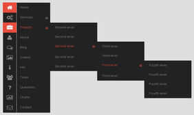 jQuery响应式垂直导航 jQuery选项卡向上弹出焦点图网页特效