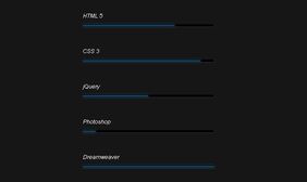 CSS3个人技能进度条 CSS3个人技能进度条网页特效