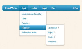 jQuery圆形修边蓝色导航