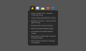 jQuery图标选项卡上下滑动切换