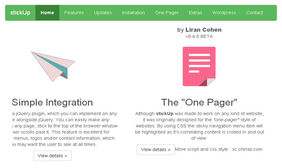 jQuery悬浮导航插件stickUp