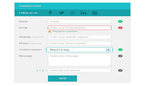 jQuery+CSS3节点接触形式注册表单