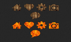 CSS3+SVG镂空效果图标按钮