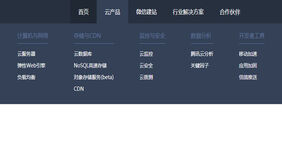 jquery仿腾讯云下拉导航