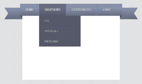 jQuery+CSS3飘带式下拉菜单