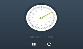 HTML5+CSS3圆盘秒表动画