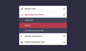 CSS3垂直手风琴折叠菜单
