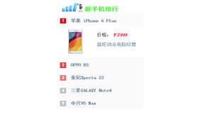 jQ手机排行榜标题滑动切换代码