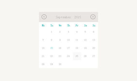 jQuery UI自定义样式日历代码