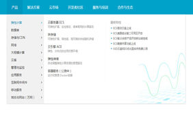 蓝色风格阿里云导航菜单代码