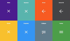 CSS3汉堡包图标变形动画按钮