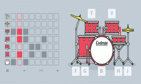 HTML5 SVG制作电子鼓打击音乐特效