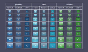 Bootstrap水晶玻璃按钮特效