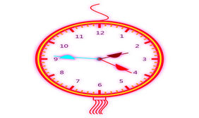 HTML5 Canvas圆形灯笼时钟动画特效