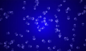 html5 canvas游动的水母特效