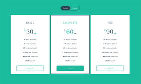 HTML5+CSS3价格表翻转切换代码