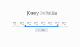 jQuery价格区间滑块拖动代码