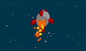 Canvas火箭飞行动画特效