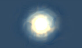 HTML5 Canvas水面下太阳特效