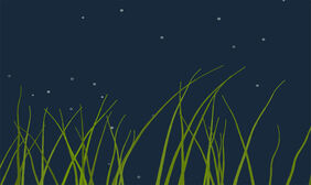 html5 canvas海底水草动画特效