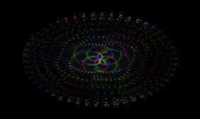 CSS3基于SVG粒子花环动画特效