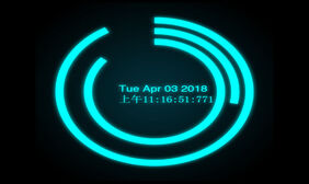 HTML5个性圆弧时钟动画特效