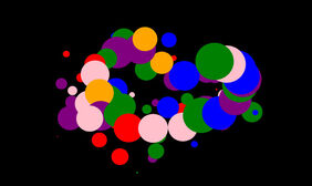 Canvas鼠标经过气泡增多特效