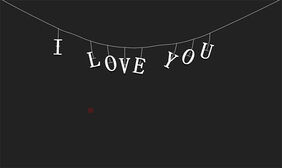 Canvas绳索上悬挂文字动画特效