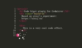 HTML5在线代码编辑器输入特效