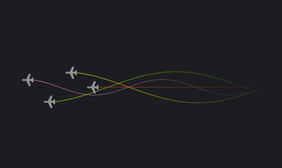 HTML5 Canvas飞机线条动画特效