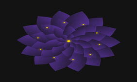 CSS3鼠标经过点亮紫色花瓣特效