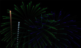 HTML5彩色烟花燃放动画特效