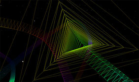 Canvas三维菱形隧道动画特效