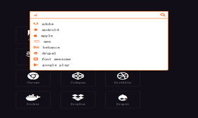 HTML5图标分类下拉搜索框代码