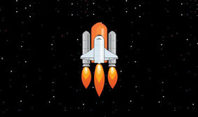 SVG宇宙航天火箭动画特效