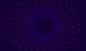 CSS3紫色的线条花环旋转特效